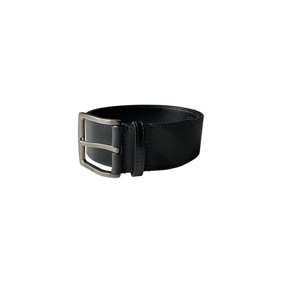 906. Burberry Check Belt Charcoal Black 75CM Unisex NWT main image 5